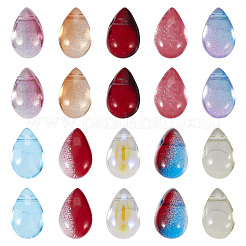 120шт 10 цвета прозрачные стеклянные бусины&nbsp;GLAA-TA0002-55