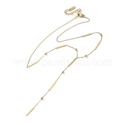 Цепочка из нержавеющей стали 304 с прямоугольными звеньями и ожерельями для женщин&nbsp;NJEW-Z085-02G