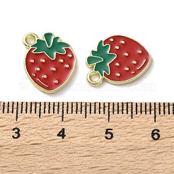 Breloques en alliage émaillé de fruits&nbsp;PALLOY-S058-01LG-03