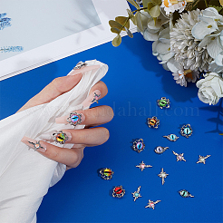 15 стиль глаз сплав стеклянные кабошоны&nbsp;MRMJ-OC0004-07