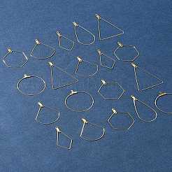 24 Stück 6 Stile 304 Edelstahldrahtanhänger&nbsp;STAS-FS0001-54