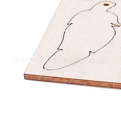 Baumwollbaumwolle gewebte Netz-/Netzanhänger&nbsp;WOOD-WH0112-57