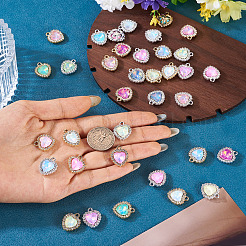 40 шт. 2-цветный сплав с УФ-покрытием и разноцветными стеклянными стразами&nbsp;FIND-PJ0001-39