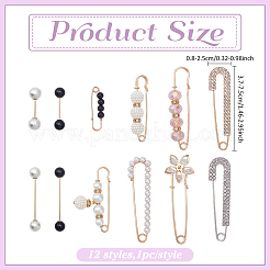 2 сумка 2 стиля броши-булавки из сплава&nbsp;JEWB-ME0001-05