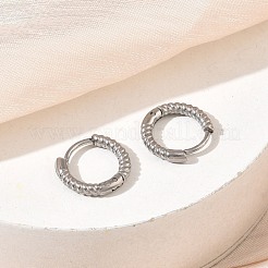 Boucles d'oreilles créoles torsadées en acier inoxydable 304&nbsp;SA-CBA46AF-27P-01