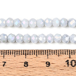 Антикоррозийные гальванические стеклянные бусины рондель&nbsp;X-EGLA-T021-4mm-17-01