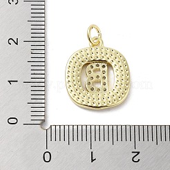 Placage de crémaillère en laiton micro pavé pendentifs en zircone cubique claire&nbsp;KK-E102-33G-B