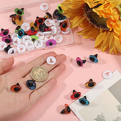 14 пара двухцветных пластиковых глаз для поделок&nbsp;DIY-CA0007-86B