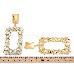 Orecchini pendenti in vetro in acciaio inossidabile 304&nbsp;EJEW-M095-13G-01