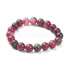 Gefärbt natürliche Jade Perlen Stretch-Armbänder&nbsp;BJEW-D446-D-04