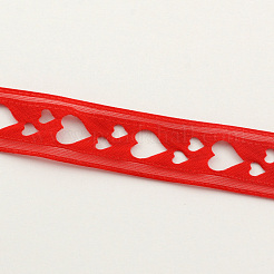 Атласная лента с узором в виде сердца&nbsp;SRIB-R010-02