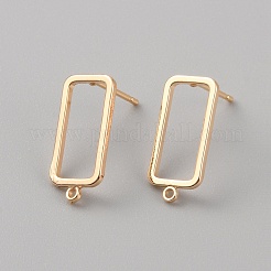 Латунные серьги-гвоздики&nbsp;KK-WH0062-42G