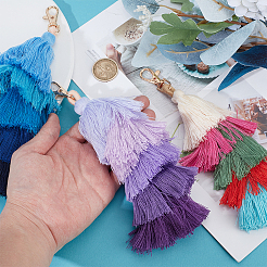 3шт 3 стиля полиэстер кисточка большие подвесные украшения&nbsp;HJEW-GO0001-16