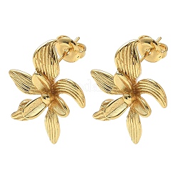 Blume 304 Edelstahl Ohrstecker für Frauen&nbsp;EJEW-K333-04G