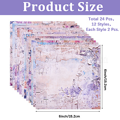 12 x Scrapbook-Papierblock.&nbsp;AJEW-WH20020-299F