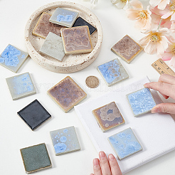 Set di pezzi di mosaico cabochon quadrati in porcellana da 500 g&nbsp;PORC-SP0001-26