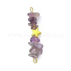 16 pièce de 16 styles de perles de pierres précieuses mélangées avec des breloques de connecteur en forme d'étoile en laiton&nbsp;PALLOY-JF03064-02