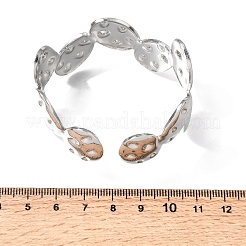 Gehämmerte Armreifen aus 304 Edelstahl für Damen&nbsp;BJEW-T030-03P