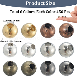 2700 шт. 6 цвета железные дистанционные бусины&nbsp;IFIN-PA0001-01