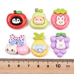 Undurchsichtige Cabochons aus Kunstharz mit Tiermotiv&nbsp;CRES-T027-01M