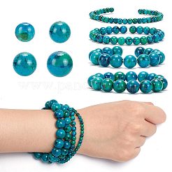 117 шт. 4 стиля синтетических бусин желтого бирюзового (яшмового) цвета&nbsp;TURQ-AR0001-22