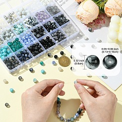 528шт 24 стиля нити стеклянных бусин&nbsp;EGLA-YW0003-28