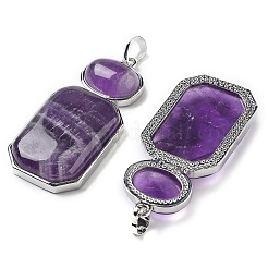 Подвески в форме человеческого тела из натурального аметиста&nbsp;G-P552-03P-01