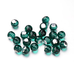 Cabochon in vetro sfaccettate tondo&nbsp;GGLA-L008B-M