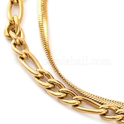 Многорядные цепочные браслеты из нержавеющей стали 304&nbsp;LS-BJEW-G711-03B-G