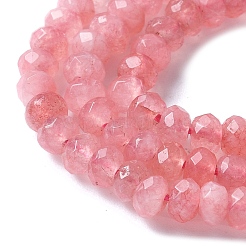 Gefärbte natürliche Malaysia Jade Rondelle Perlen&nbsp;G-E316-2x4mm-66