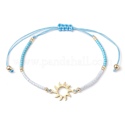 Braccialetti di perline intrecciate con semi di vetro per le donne&nbsp;BJEW-MZ00130-05