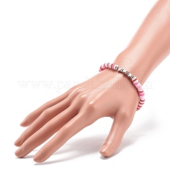 4 шт. 4 цветных браслета ручной работы из полимерной глины в виде дисков для серфинга&nbsp;BJEW-JB08799