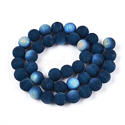 Нити из матовых непрозрачных стеклянных бусин&nbsp;LS-GLAA-T032-P10mm-MBB14