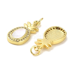 Латунные микропаве прозрачные подвески с фианитом&nbsp;KK-K365-14D-G