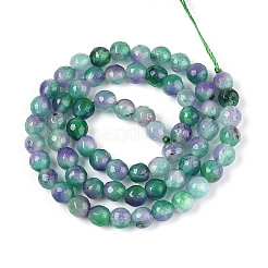 Chapelets de perles en jade blanc naturel teinté&nbsp;G-T139-6mm-60-18