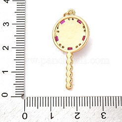 Messing Mikro ebnen Zirkonia Anhänger&nbsp;LS-KK-U076-04G-04