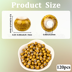 120шт фарфоровые бусины ручной работы&nbsp;PORC-LT0001-13C