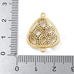 Стойка покрытие латунь микропаве прозрачный кубический цирконий треугольный соединитель подвески&nbsp;KK-A234-035G-01