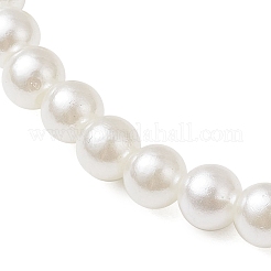 3 pulsera elástica de perlas de imitación de plástico ABS para mujer.&nbsp;BJEW-JB11869
