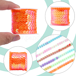6 rouleau de perles à paillettes en plastique écologiques de 6 couleurs&nbsp;PVC-CY0001-06A