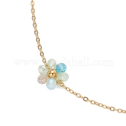 Pulseras de eslabones con cuentas de imitación de perlas de vidrio y plástico ABS&nbsp;BJEW-JB12572-01