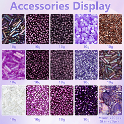 16 styles de perles de rocaille en verre&nbsp;SEED-PH0002-45