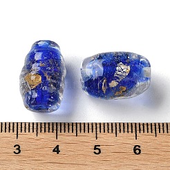 Нить золотых песочных бусин лэмпворк ручной работы&nbsp;LAMP-Z007-05D