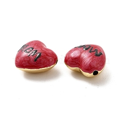 Perle di smalto in ottone&nbsp;KK-P222-04G-03
