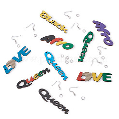 Наборы для изготовления сережек в стиле слова своими руками&nbsp;DIY-TA0008-61