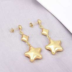 Серьги-гвоздики из нержавеющей стали 304&nbsp;EJEW-P325-04B-G