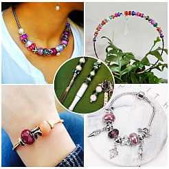 120 шт. 4 вида прозрачных и непрозрачных акриловых бусин европейского дизайна с большим отверстием&nbsp;PACR-TA0001-14