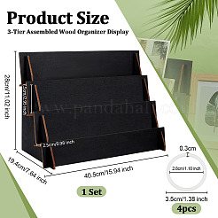 1 комплект двухъярусной собранной деревянной органайзерной стойки-держателя для витрины&nbsp;ODIS-OC0001-92