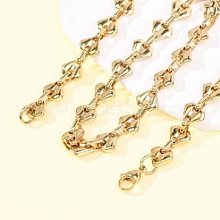 Ожерелья из нержавеющей стали 304 с звеньями в форме бриллианта для женщин и мужчин&nbsp;NJEW-F363-01G