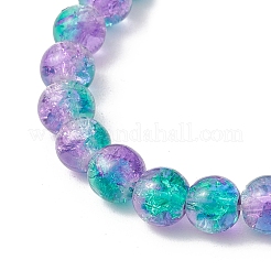 5 Stück Stretch-Armbänder aus Crackle-Glasperlen.&nbsp;BJEW-JB11488